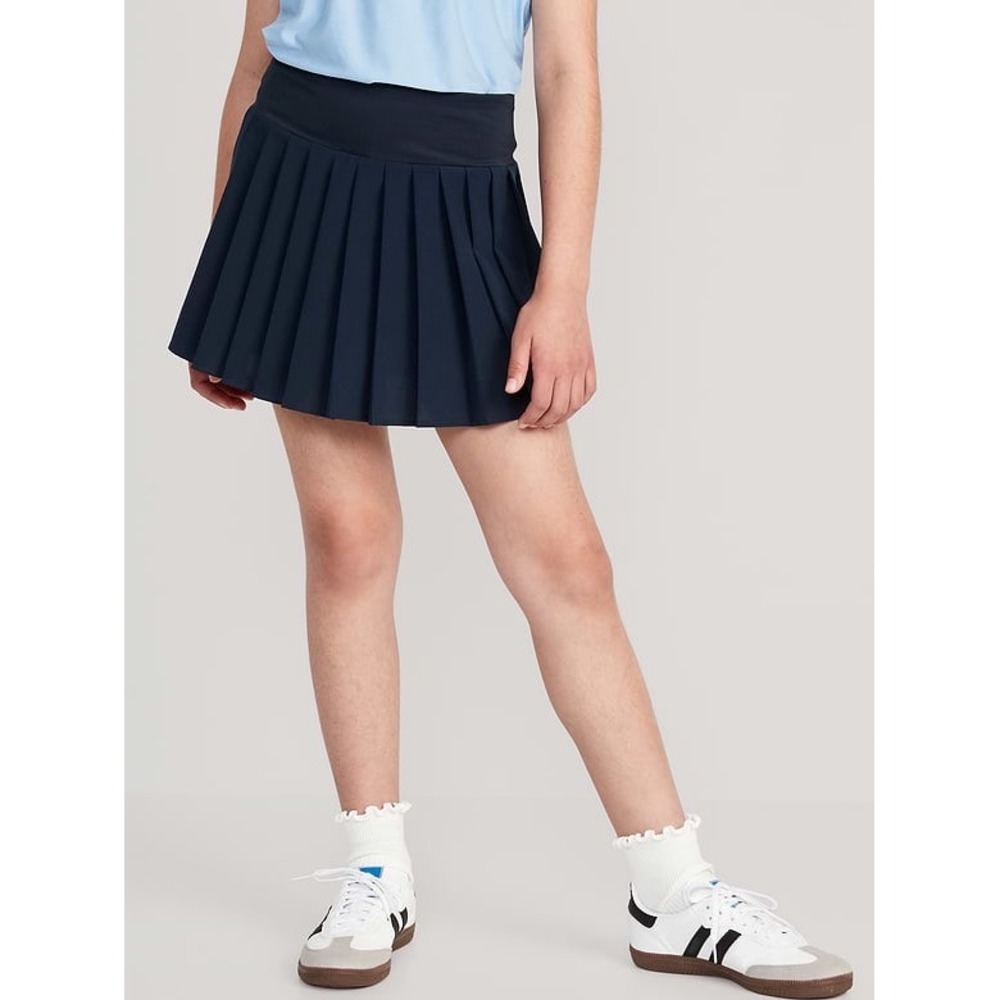 Old Navy Girls Navy Blue High-Waisted Pleated Performance Skort Size L 10-12